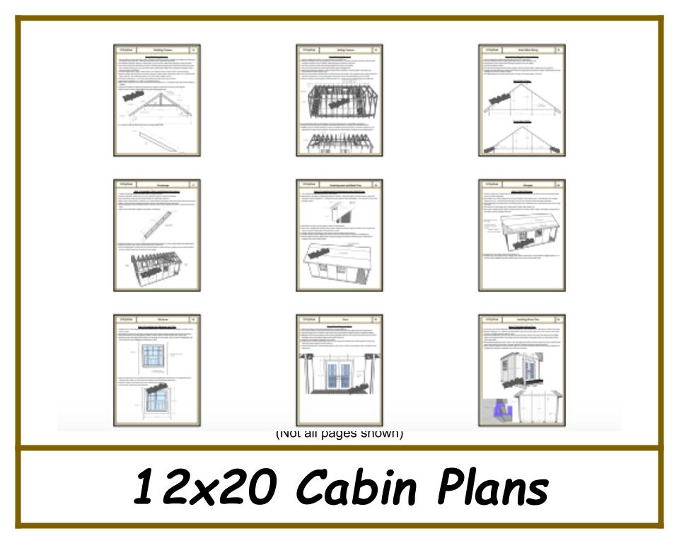12x20 Gable Cabin Plans-TriCityShedPlans