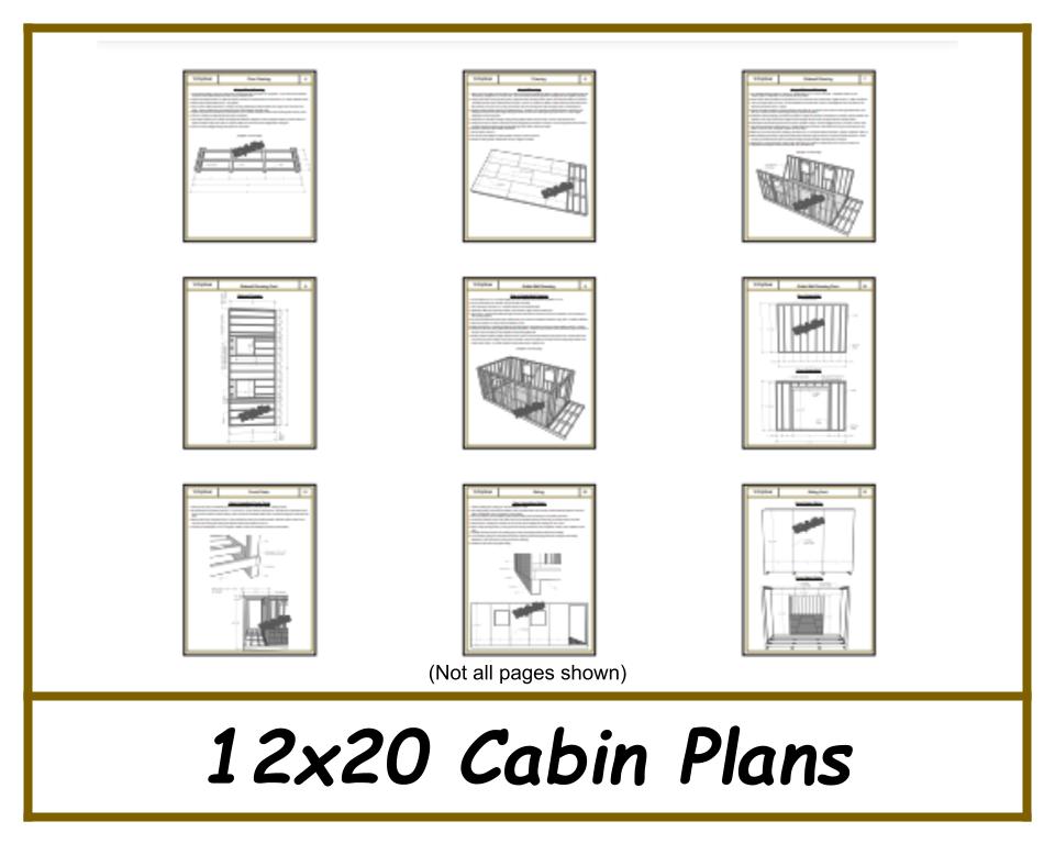 12x20 Gable Cabin Plans-TriCityShedPlans