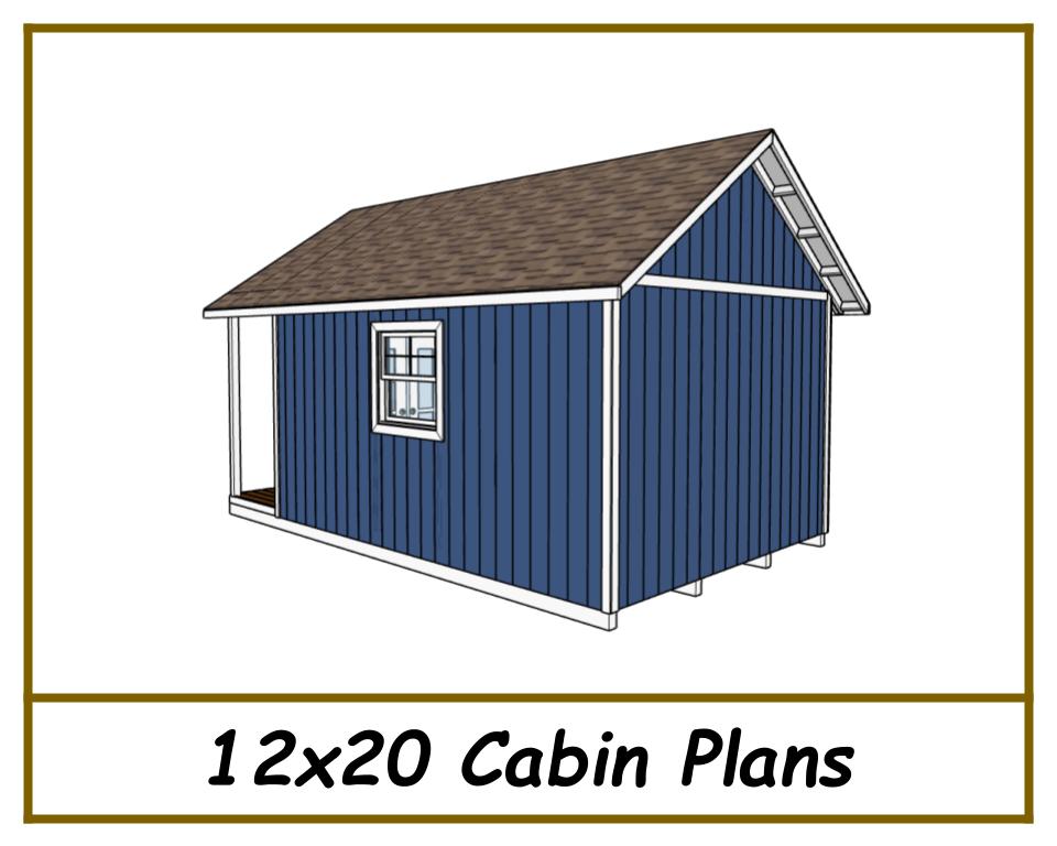 12x20 Gable Cabin Plans-TriCityShedPlans