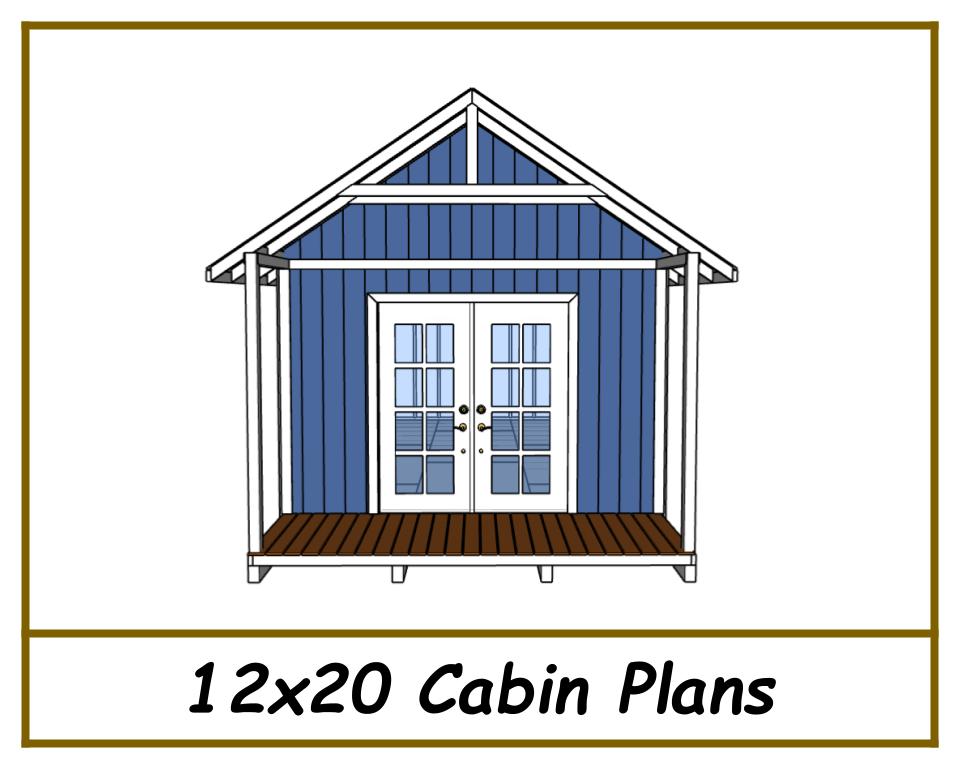 12x20 Gable Cabin Plans-TriCityShedPlans