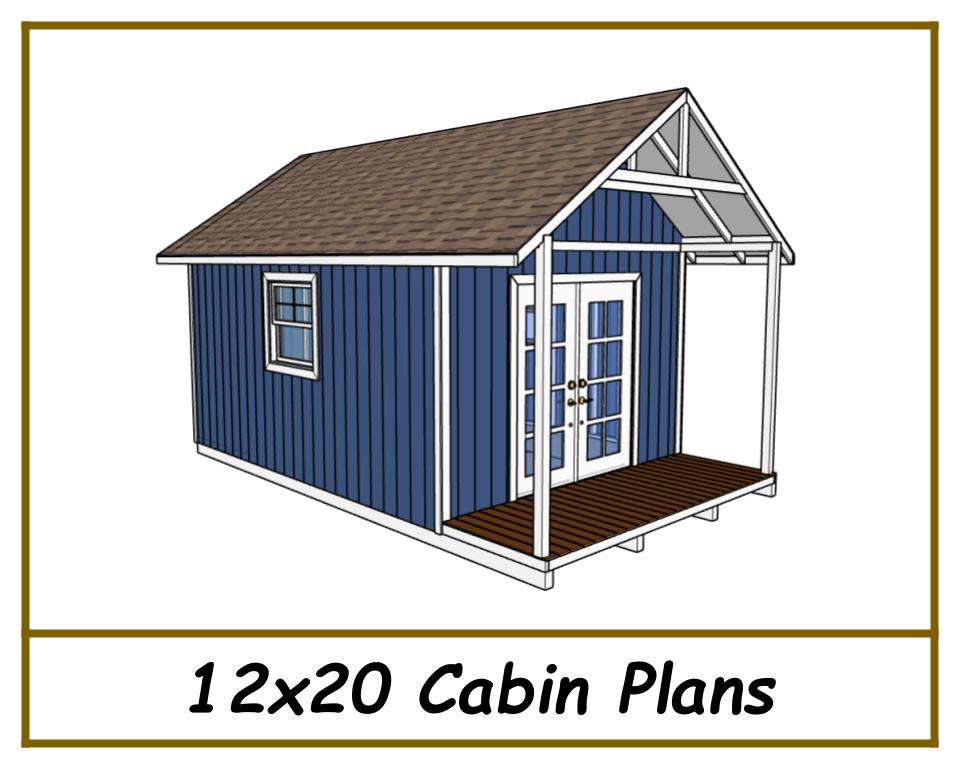 12x20 Gable Cabin Plans-TriCityShedPlans