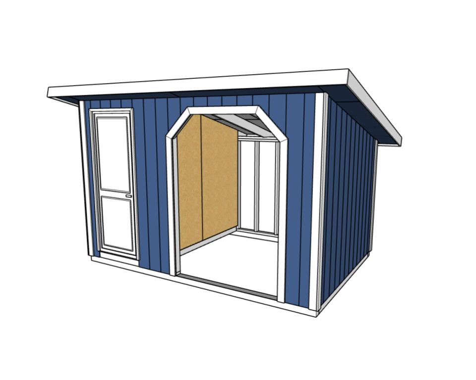 Animal Shelter / Goat Shed Plans 8x12 - TriCityShedPlans