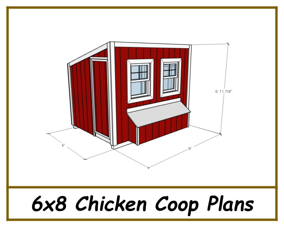 Chicken Coop Plans 6x8-TriCityShedPlans