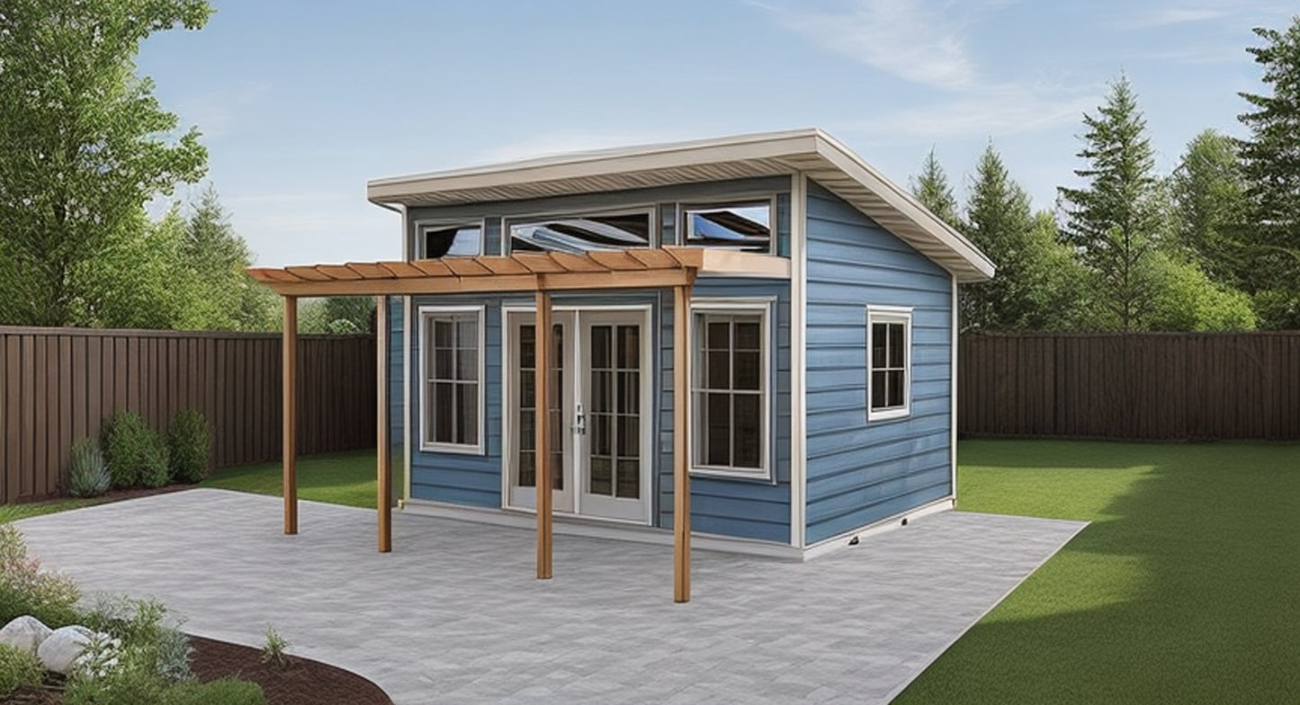 12x16 Guest House Plans-TriCityShedPlans