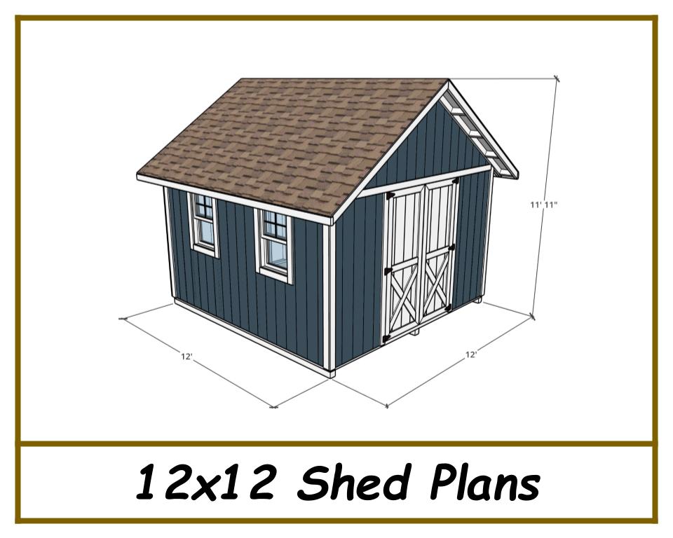 12x12 Storage Shed Plans-TriCityShedPlans