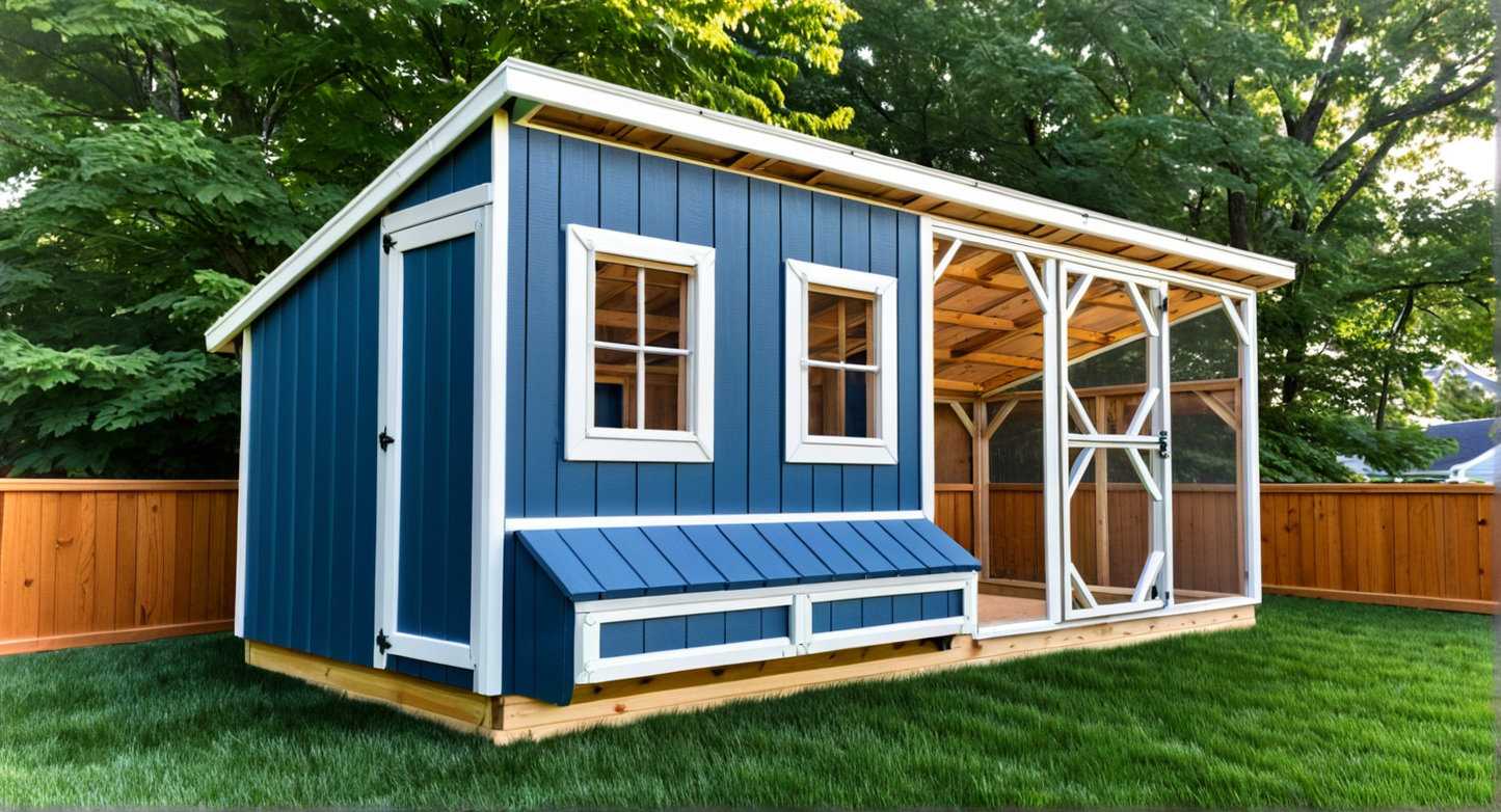 Chicken Coop Plans 8x20 - TriCityShedPlans