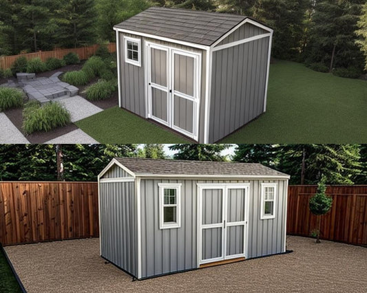 8x10 & 8x16 Side Door Shed Plan Bundle-TriCityShedPlans