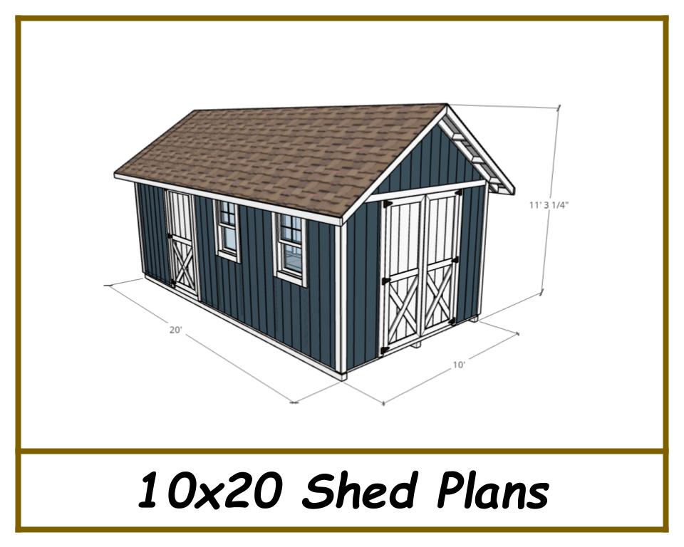 Shed Plans 10x20 - Storage Shed Plans - PDF Download