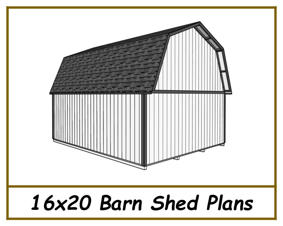 16x20 Barn Shed Plans