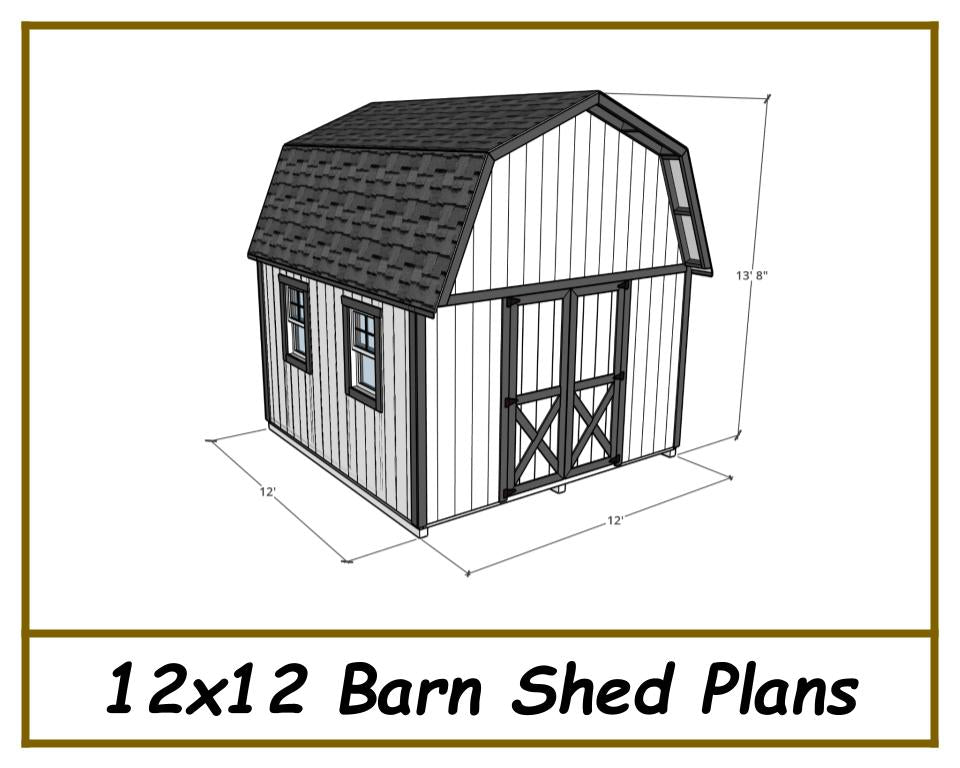 12x12 Barn Shed Plans