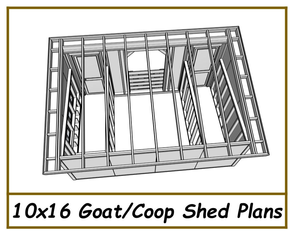 10x16 Chicken & Goat Shed Plans