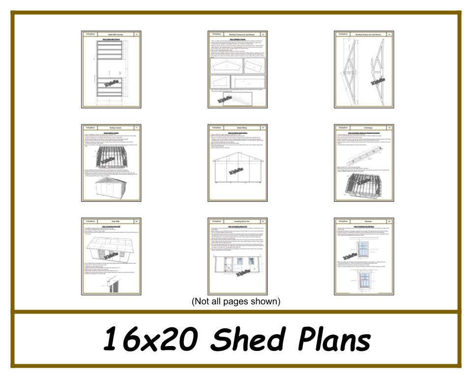 16x20 Shed Plans