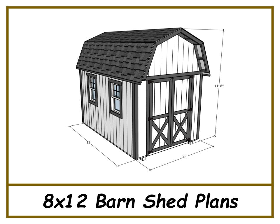 8x12 Barn Shed Plans