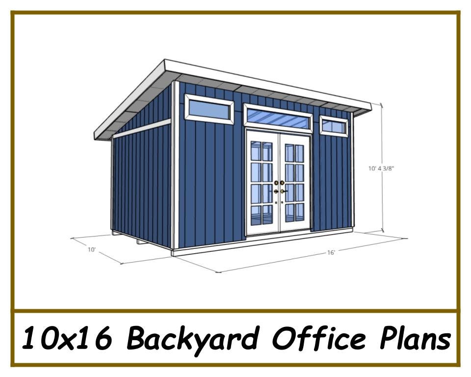 Digital - 10x16 Backyard Office Plans