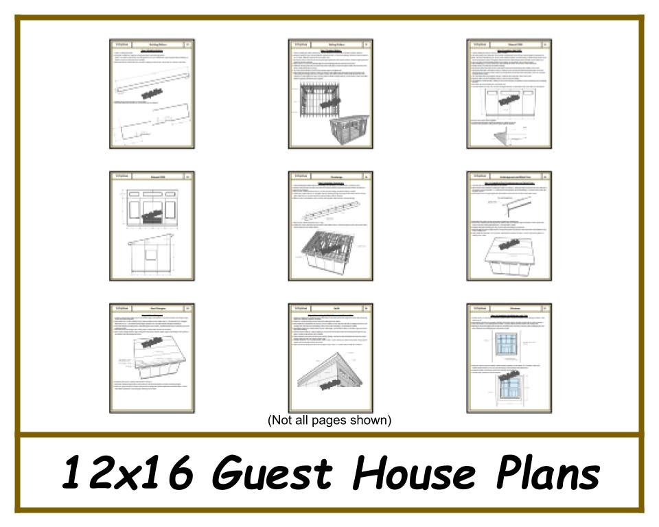 Digital - 12x16 Guest House Plans