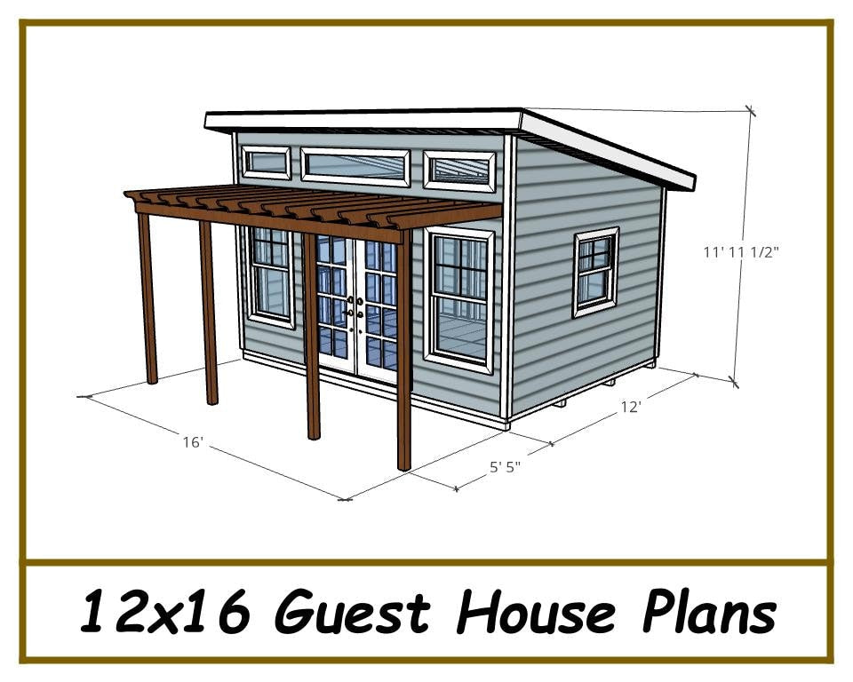 Digital - 12x16 Guest House Plans
