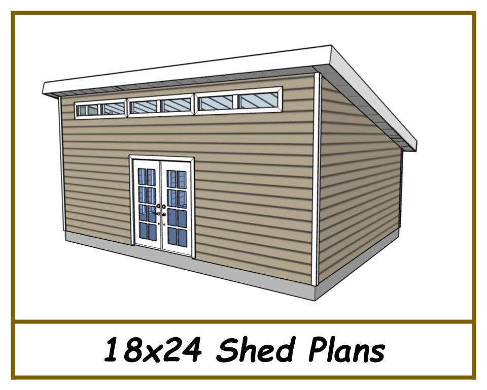 Digital - 18x24 Shed Plans