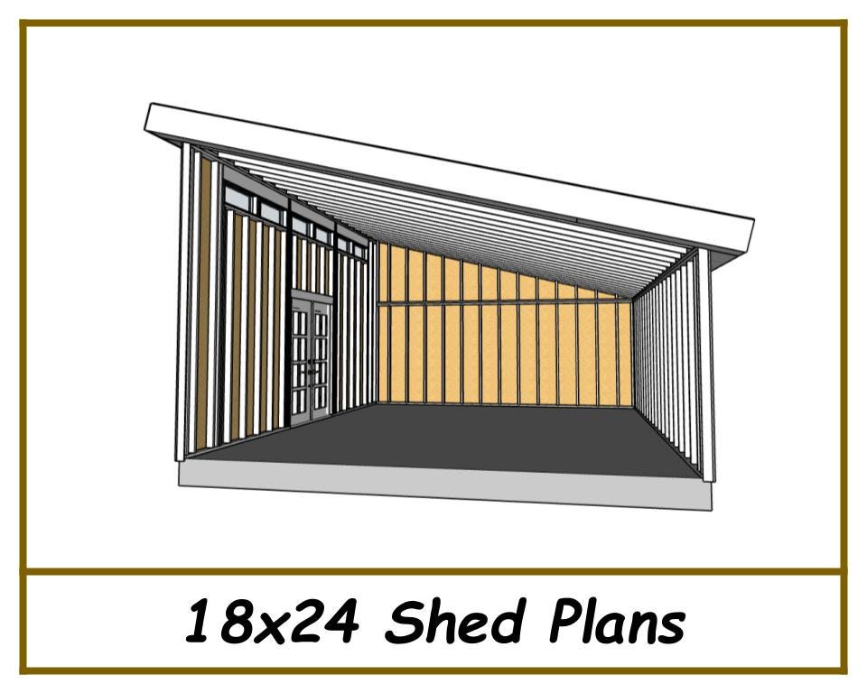 Digital - 18x24 Shed Plans