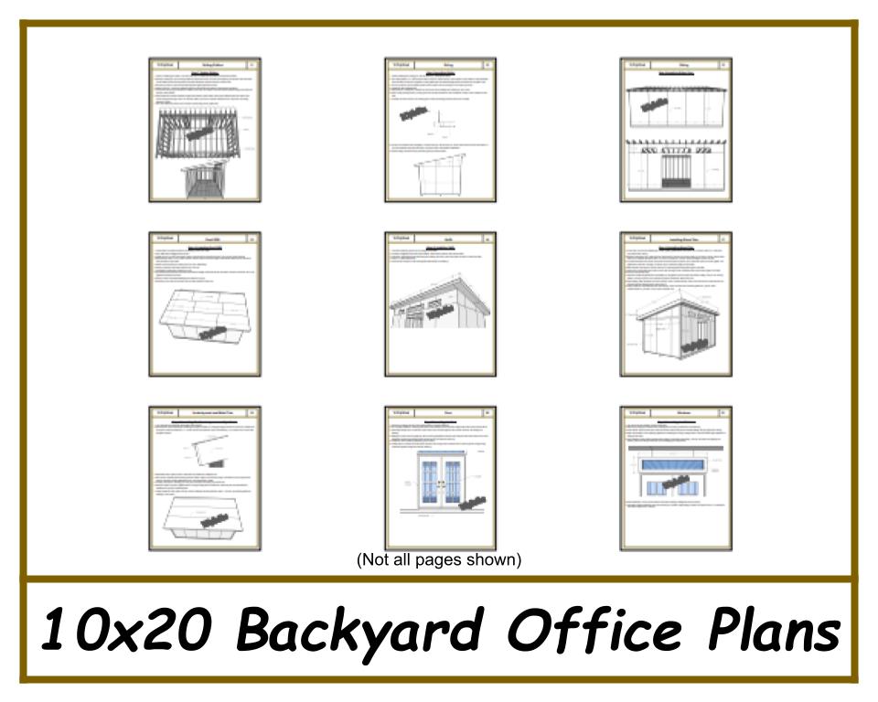 10x20 Backyard Office Plans-TriCityShedPlans