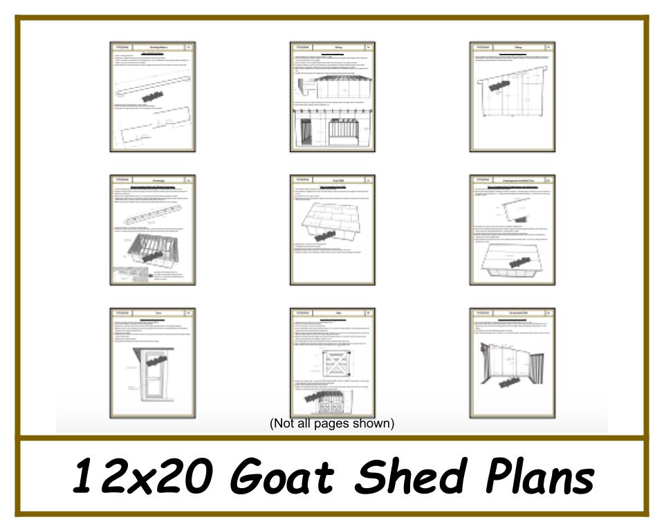 12x20 Goat Shed Plans-TriCityShedPlans