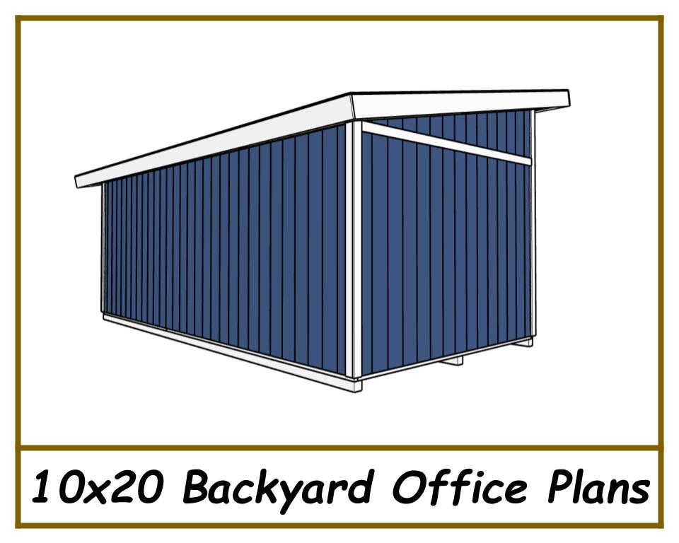 10x20 Backyard Office Plans-TriCityShedPlans