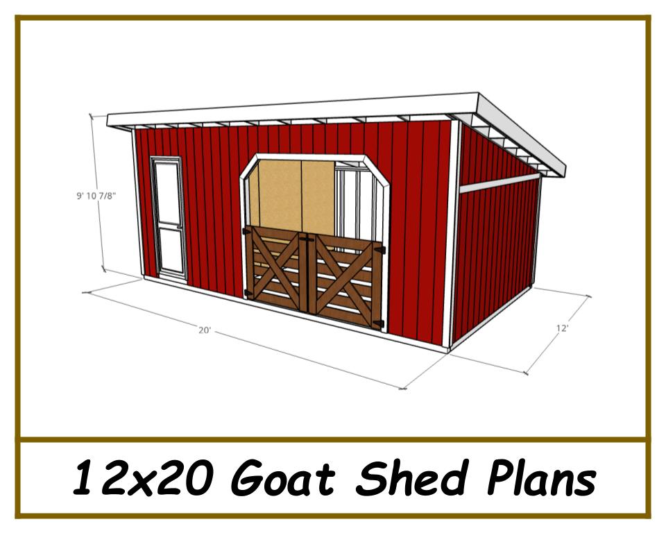 12x20 Goat Shed Plans-TriCityShedPlans
