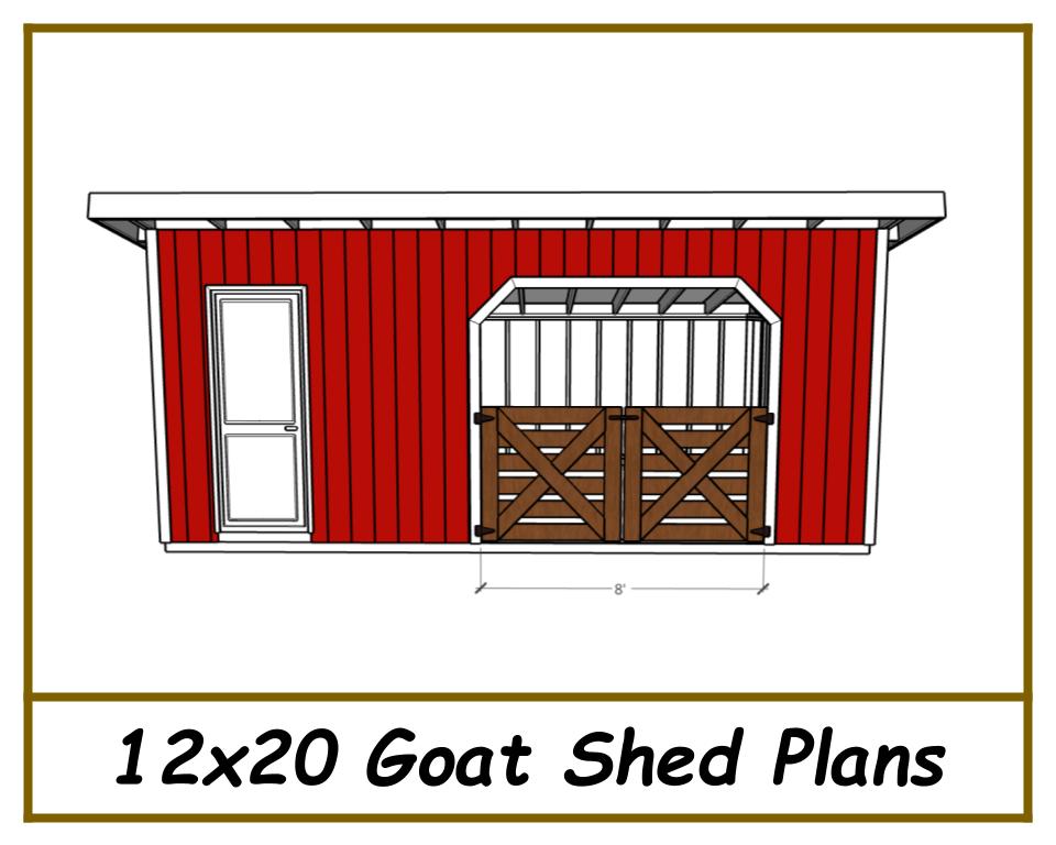 12x20 Goat Shed Plans-TriCityShedPlans