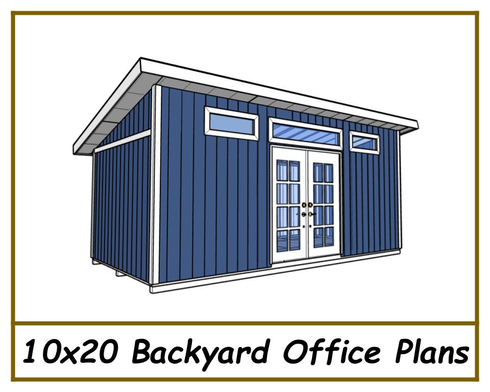10x20 Backyard Office Plans-TriCityShedPlans