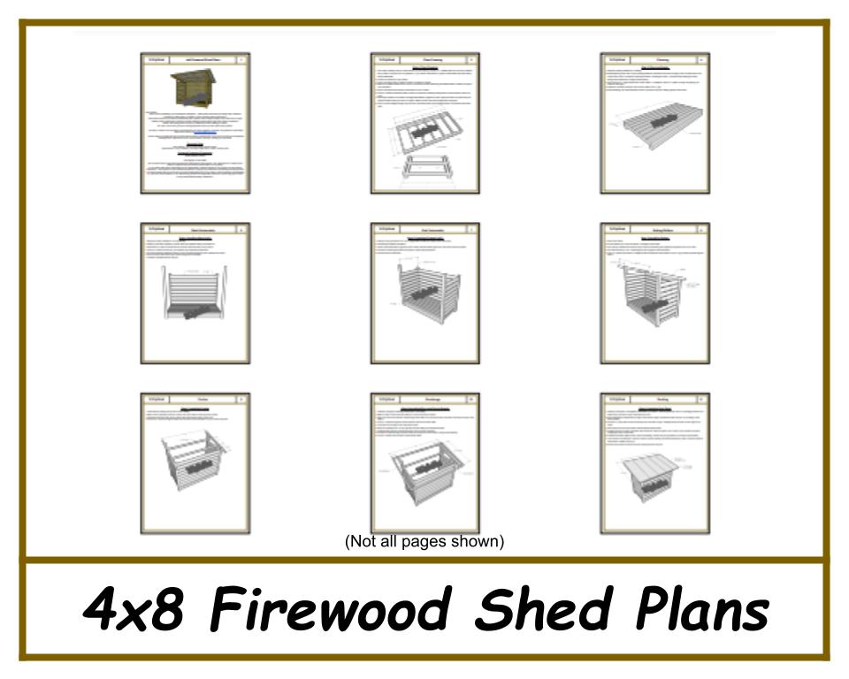 4x8 Firewood Shed Plans-TriCityShedPlans