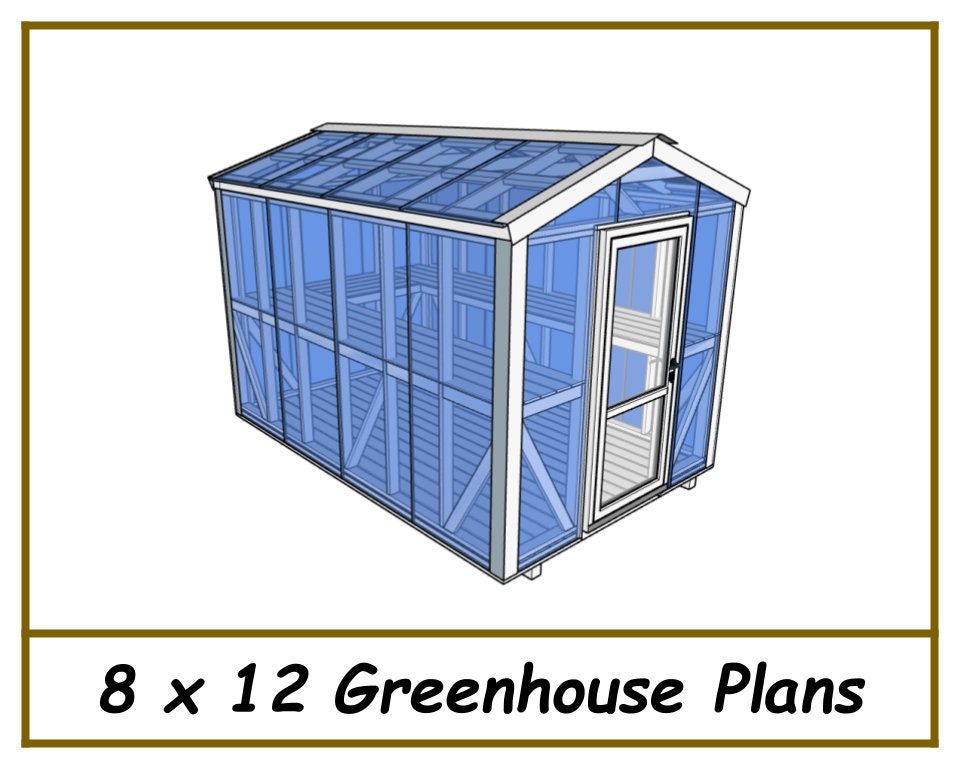8x12 Greenhouse Plans-TriCityShedPlans