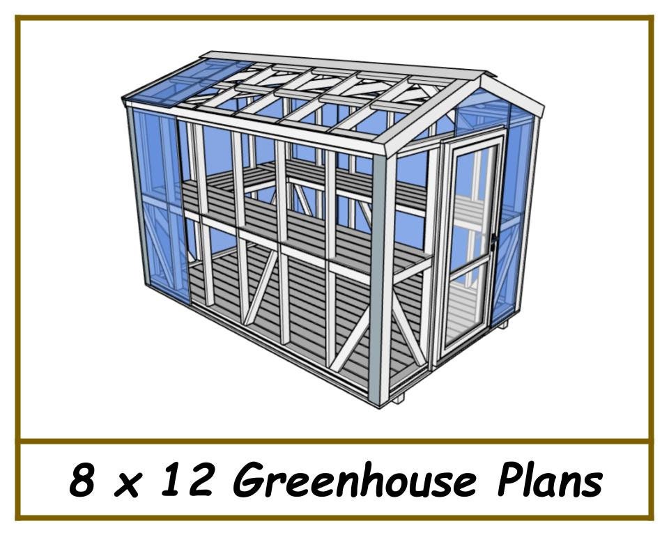 8x12 Greenhouse Plans-TriCityShedPlans