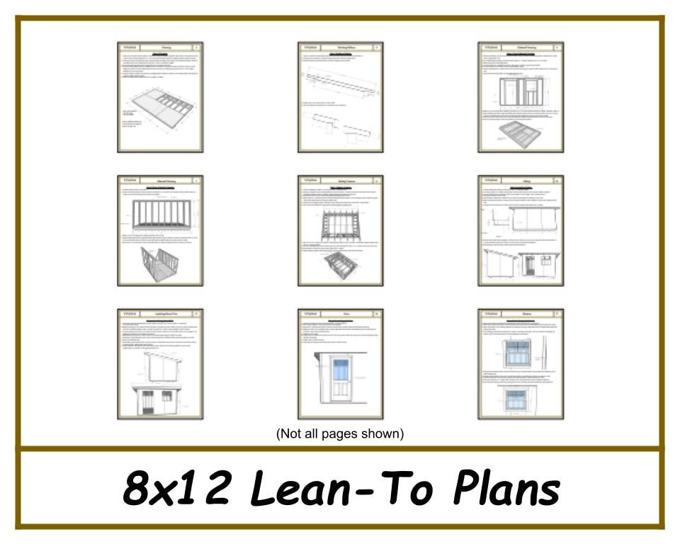 8x12 Lean To Shed Plans-TriCityShedPlans