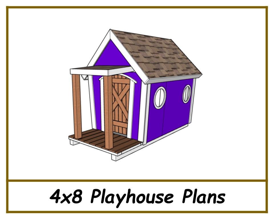 4x8 Playhouse Plans-TriCityShedPlans