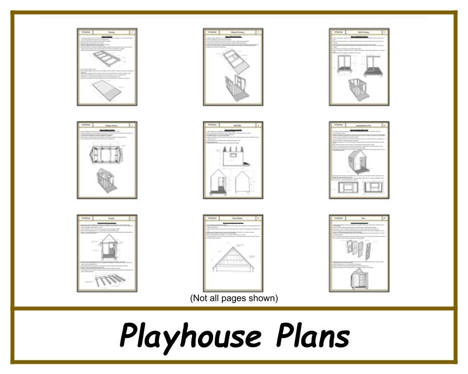 4x8 Playhouse Plans w/pergola-TriCityShedPlans
