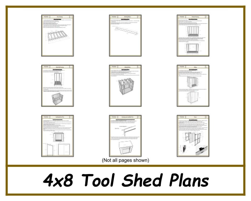 4x8 Tool Shed Plans-TriCityShedPlans