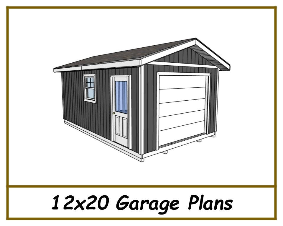 12x20 Garage Plans-TriCityShedPlans