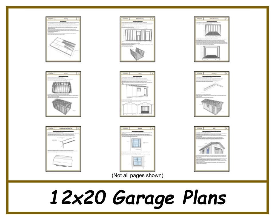 12x20 Garage Plans-TriCityShedPlans