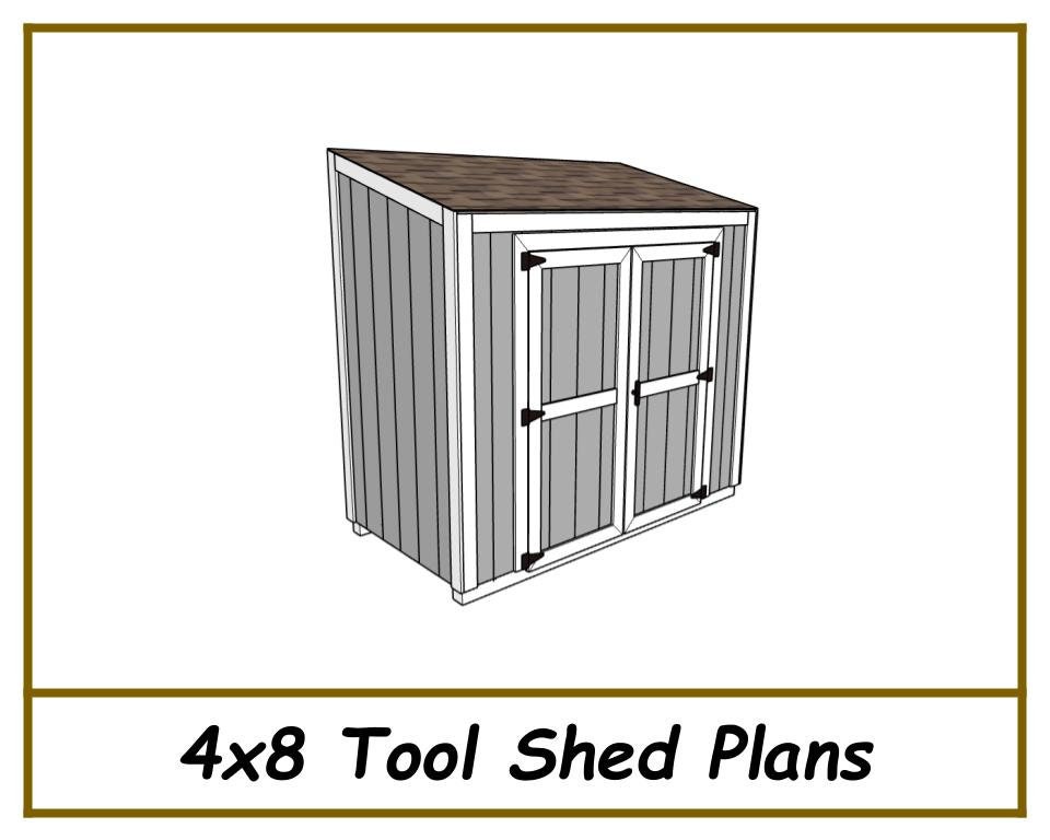 4x8 Tool Shed Plans-TriCityShedPlans