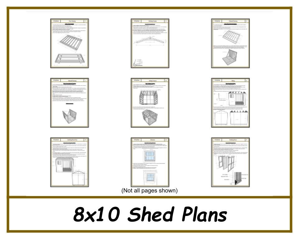 8x10 Garden Shed Plans-TriCityShedPlans