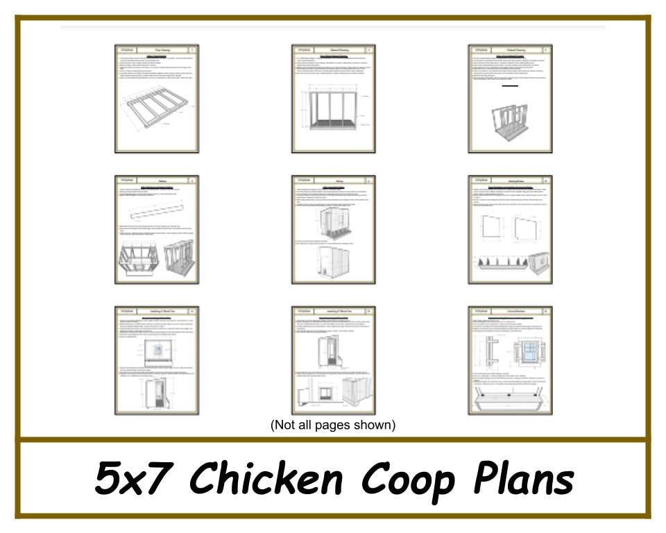 5x7 Chicken Coop Plans-TriCityShedPlans