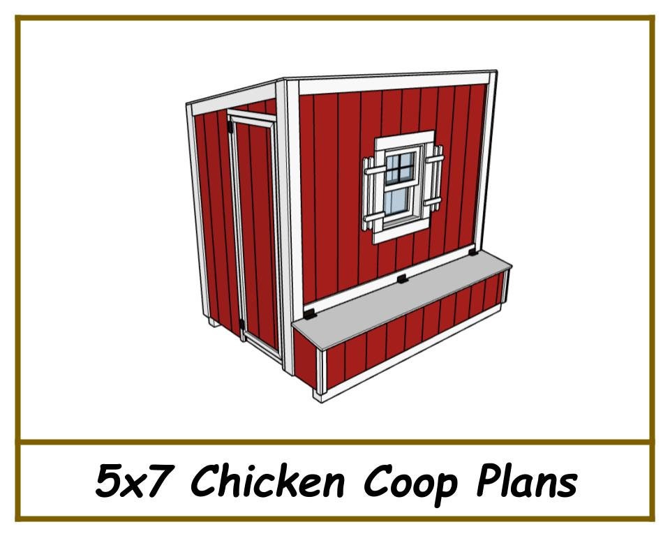 5x7 Chicken Coop Plans-TriCityShedPlans