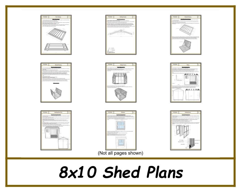 8x10 & 8x16 Side Door Shed Plan Bundle-TriCityShedPlans