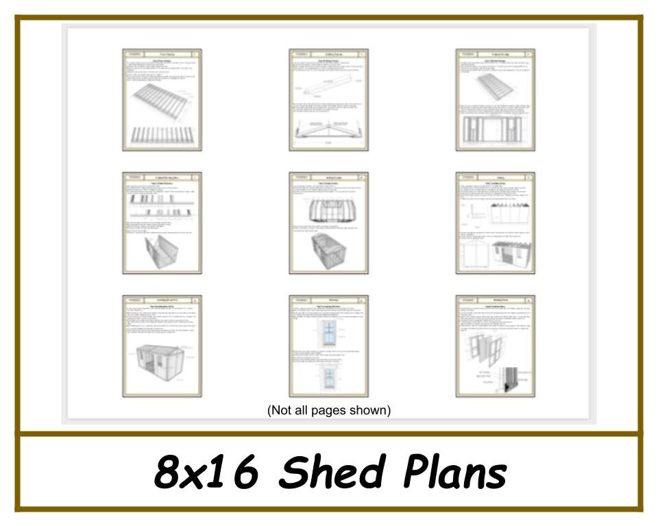 8x10 & 8x16 Side Door Shed Plan Bundle-TriCityShedPlans
