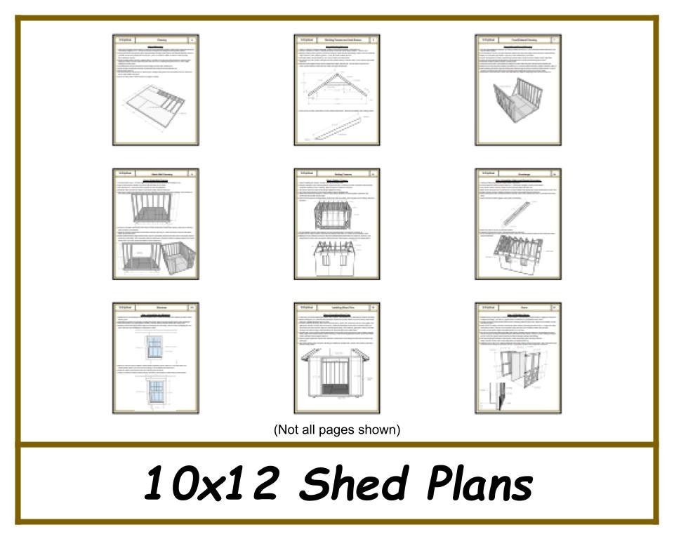 10x12 Storage Shed Plans-TriCityShedPlans