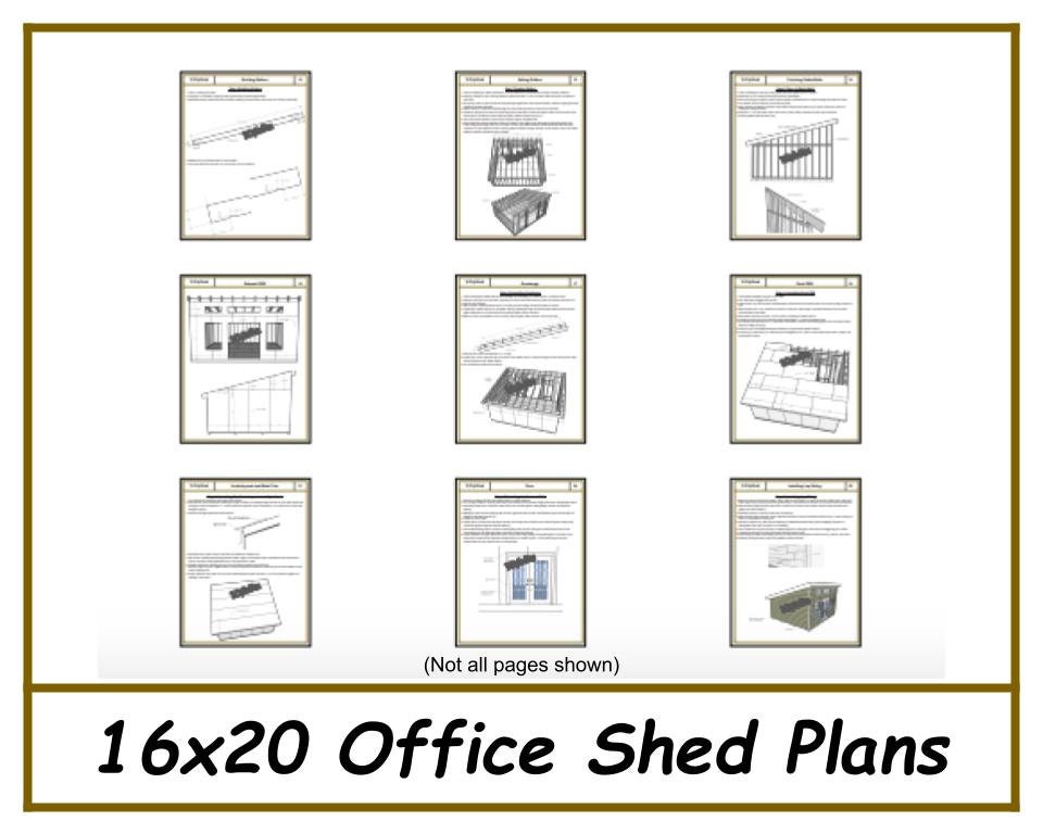 16x20 Office Shed Plans-TriCityShedPlans