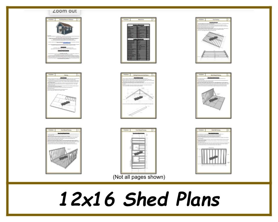 12x16 Storage Shed Plans-TriCityShedPlans