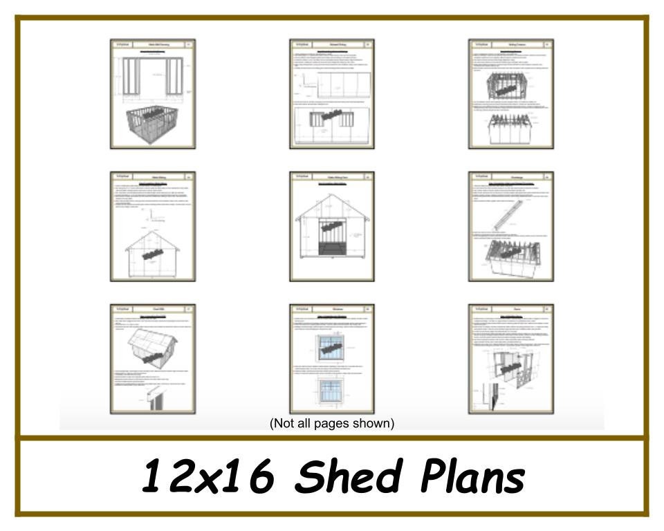 12x16 Storage Shed Plans-TriCityShedPlans