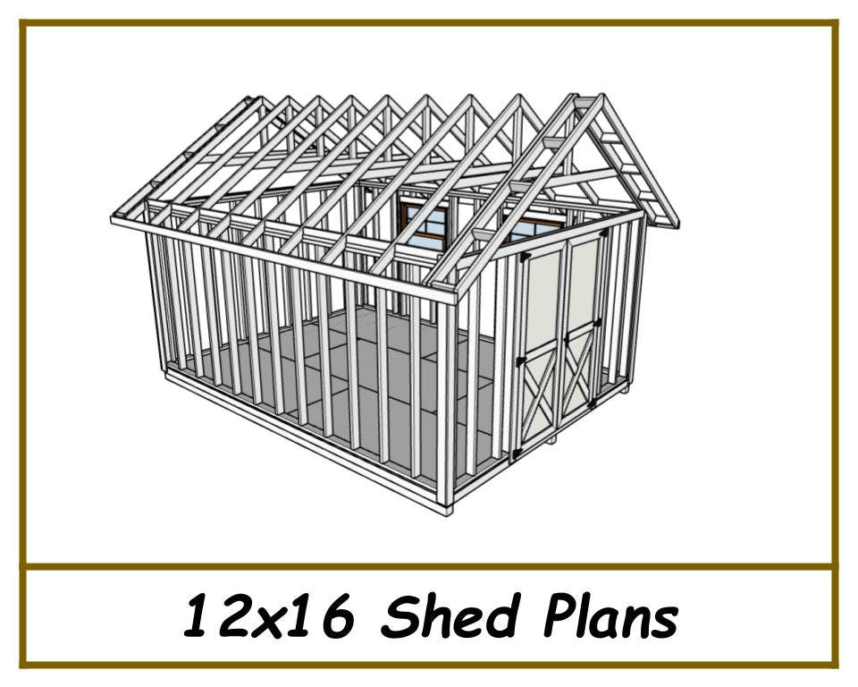 12x16 Storage Shed Plans-TriCityShedPlans