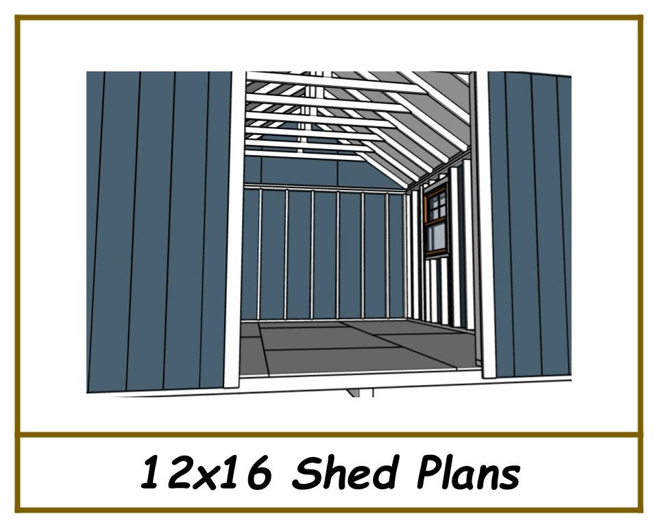 12x16 Storage Shed Plans-TriCityShedPlans