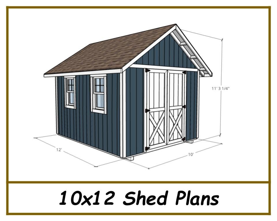 10x12 Storage Shed Plans-TriCityShedPlans